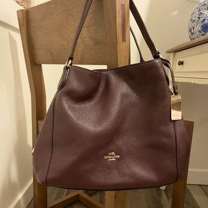 Burgundy Leather Coach bag - barely used